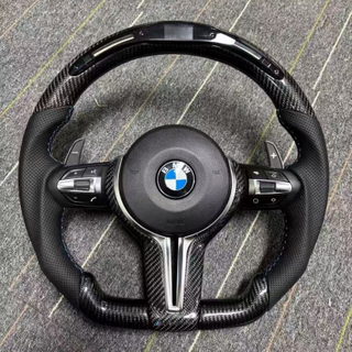 LED Real Carbon Fiber Steering Wheel for BMW F30 F20 M3 F10 M5 E91