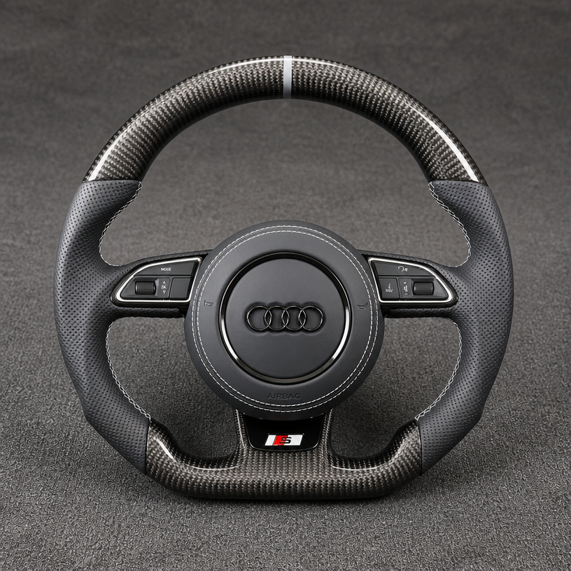 Audi A8 S8 D2 D3 D4 D5 Custom Real Carbon Fiber Steering Wheel 1994-2026 - YINGGEN