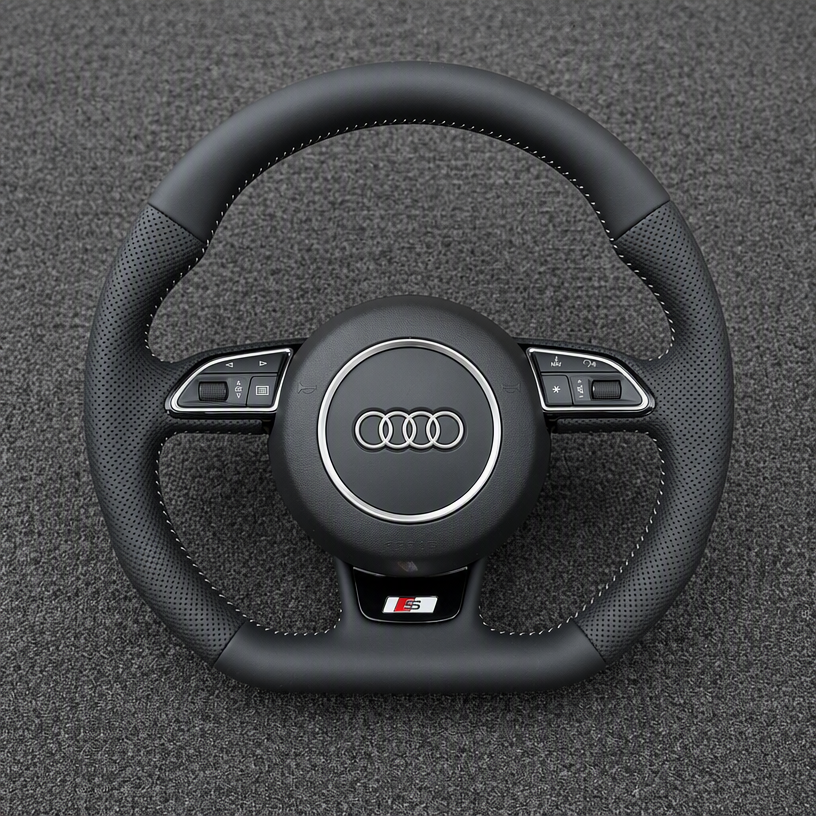 Custom Genuine Carbon Fiber & Napa leather Steering Wheel for Audi Q5 SQ5 8R FY 2008‑2026 Sportback - YINGGENE