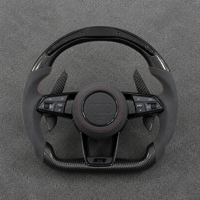 Audi Custom Real Carbon Fiber Steering Wheel A8 D2 D3 D4 D5 1994-2026 1994-2026 - YINGGEN
