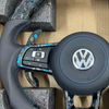Custom VW steering wheel with control buttons, high durable leather car replacement steering part