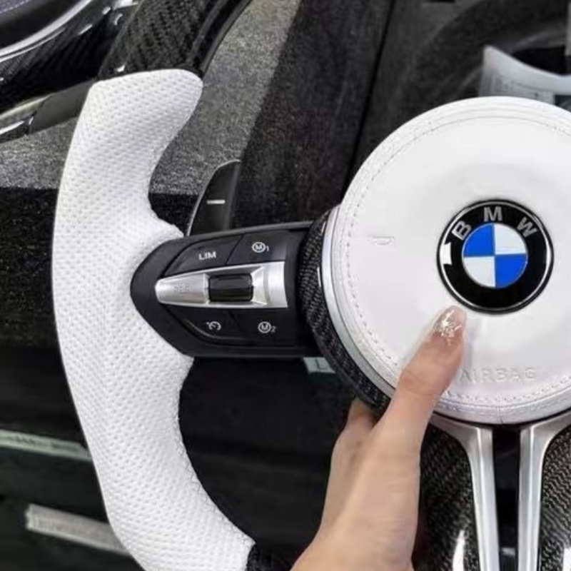 Bright Carbon Fiber Steering Wheel for BMW X5 F15 F16 F32 F80 F82 F90