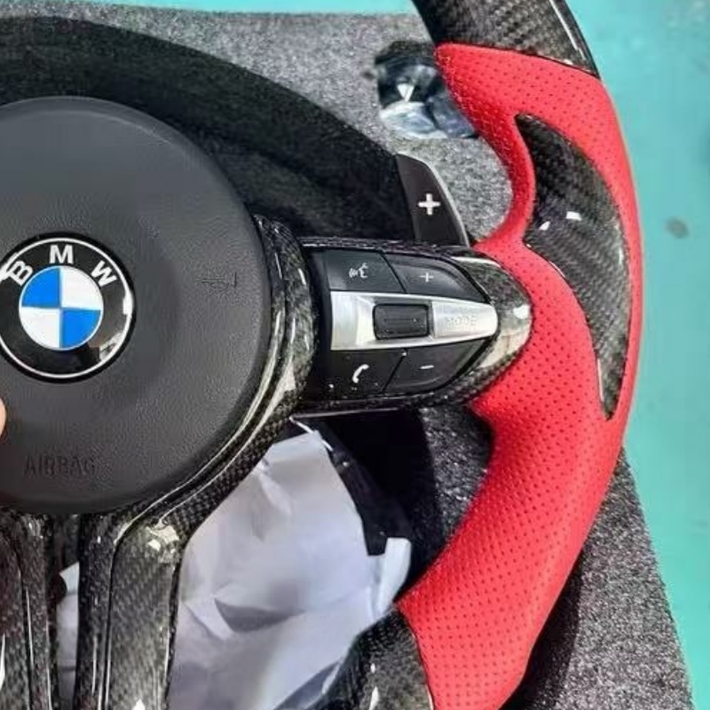 LED Real Carbon Fiber Steering Wheel for BMW E90 E91 E92 E93 F20 F10