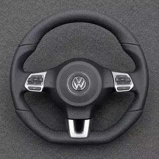 Volkswagen Golf 5 PQ34 GTI R32 (VR6 AWD) 1997-2004 Custom Nappa Genuine Leather Steering Wheel - YINGGENE