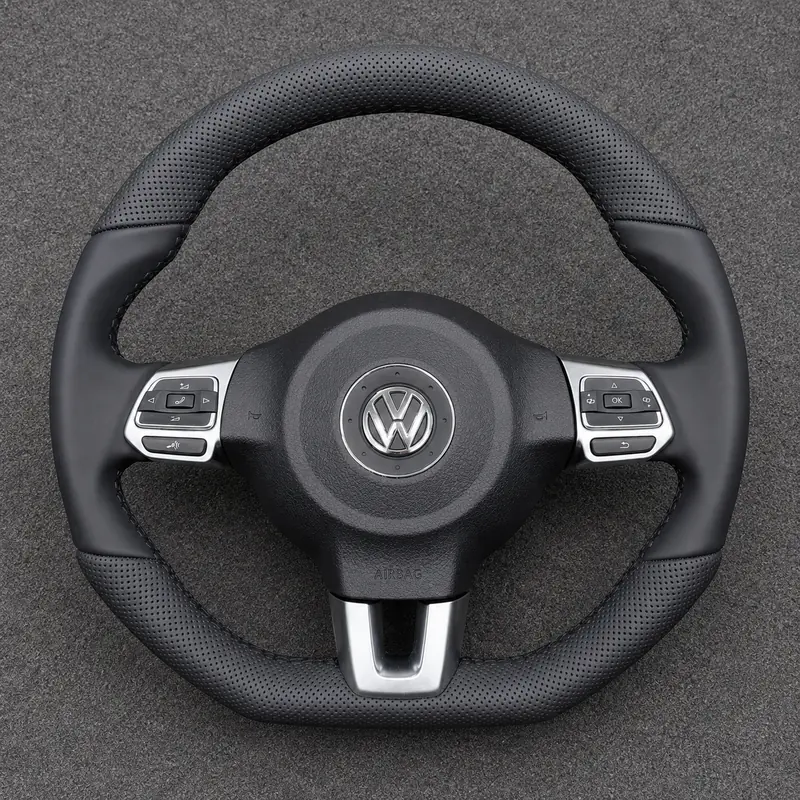 Volkswagen Golf 5 PQ34 GTI R32 (VR6 AWD) 1997-2004 Custom Nappa Genuine Leather Steering Wheel - YINGGENE