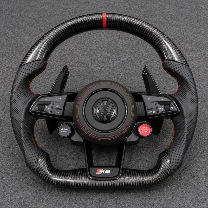 Volkswagen Golf 7 5G1 MQB GTI Golf R 2012-2017 Custom Real Carbon Fiber Steering Wheel - YINGGENE