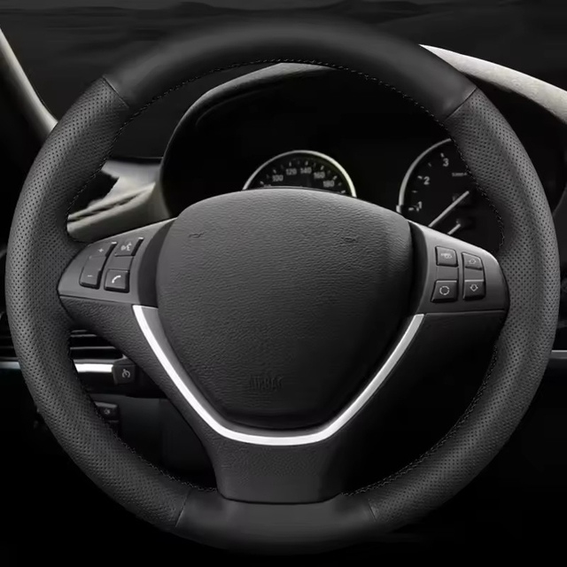 Custom Car Steering Wheel Cover Genuine Leather 100% Fit For BMW E70 X5 2008-2013 E71 X6 2008-2014 Auto Interior Accessories