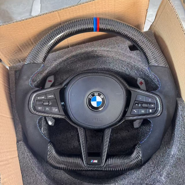 Customized Carbon Fiber Alcantara Steering Wheel for BMW 3 5 Series M3 M4 M5 M6
