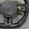 Ford Custom Real Carbon Fiber Mustang Steering Wheel 12 O'Clock Ring Ford Steering Wheel