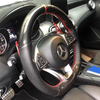 Custom Car Steering Wheel Cover Carbon Fiber Genuine Leather For Mercedes Benz A200 A250 B250 B260 C200 C250 C300 Sport CLA220