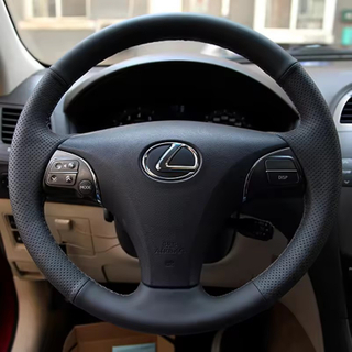 Custom Steering Wheel Cover Genuine Leather Fit For Lexus GS350 GS450h GS460 2009 2010 Lexus ES240 ES250 ES300 ES350 2007-2012