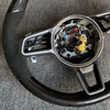 Glossy carbon fiber Porsche Macan Cayman racing steering wheel Alcantara material