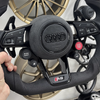 Alcantara and Nappa leather stitched steering wheel 12 o'clock alignment mark ergonomic grip custom steering wheel