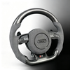 Gloss Carbon Audi RS Style Racing Steering Wheel Perforated Nappa Leather Audi A7 A8 Model Steering Wheel