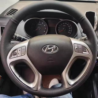 Custom Car Steering Wheel Braid Cover 100% Fit For Hyundai ix35 Tucson 2011 2012-2015 Auto Interior Accessories Steering Wrap