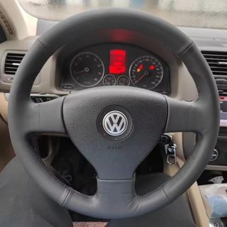 Custom Car Steering Wheel Braid Cover 100% Fit For Volkswagen Old VW Golf Polo Sagitar 2010 Polo Auto Interior Accessories