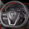 Custom Car Steering Wheel Cover Genuine Leather 100% Fit For Nissan Lannia Maxima 2015 2016 2017 2018 Auto Interior Accessories