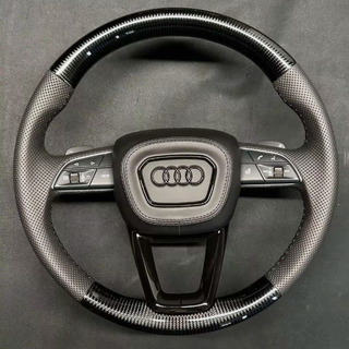 Audi Matte Carbon Fiber Steering Wheel Suitable for A3/Q3/S3/A4/A4L/A5/Q5/A6/A6L/A7/Redicated Fit for Audi