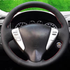 Custom Car Steering Wheel Braid Cover Non-slip 100% Fit For NISSAN VERSA 2013 2014 2015 Auto Interior Accessories Steering Wrap