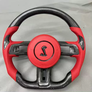 Ford Bronco Custom Carbon Fiber Steering Wheel Perforated Nappa Leather Ford Model Steering Wheel