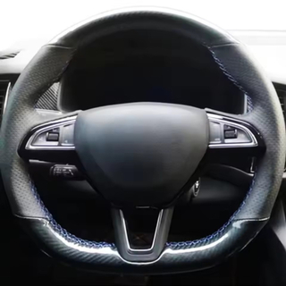 Custom Car Steering Wheel Braid Cover 100% Fit For Skoda Citigo Roomster Fabia Octavia Superb Karoq Car Products Steering Wrap