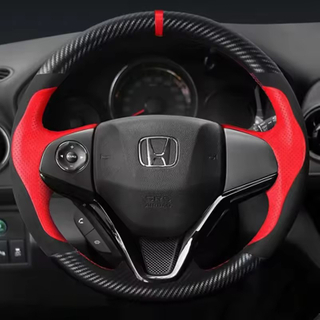 Custom DIY Car Steering Wheel Cover 100% Fit For Honda Fit 2014 2015 Vezel 2014 XRV Auto Interior Accessories Steering Wrap