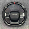 Shiny Carbon Fiber Toyota Steering Wheel for Corolla Crown Harrier Commuter