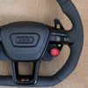 Contrast Stitching Genuine Leather Audi S4 S6 Steering Wheel Perforated Nappa Leather Audi A7 A8 Model Steering Wheel