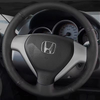 Custom Car Steering Wheel Braid Cover Breathable Genuine Leather 100% Fit For Honda Old City Fit Jazz Auto Interior Accessories