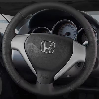 Custom Car Steering Wheel Braid Cover Breathable Genuine Leather 100% Fit For Honda Old City Fit Jazz Auto Interior Accessories