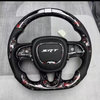 Bright forged carbon fiber steering wheel for Dodge Charger SRT with LED