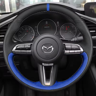 Custom DIY Car Steering Wheel Cover 100% Fit For Mazda 3 Axela 2019 2020 2021 CX-30 MX-30 2020 2021 Auto Interior Accessories