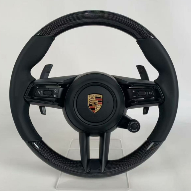 Bright Carbon Fiber Steering Wheel for Porsche 991 992 911911.2 Cayenne Panamera