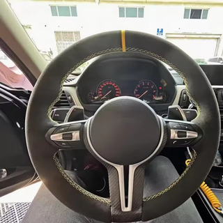 Custom Car Steering Wheel Braid Cover 100% Fit For BMW M Sport F06 F10 F15 F16 F20 F21 F25 F30 F32gt Car Products Steering Wrap