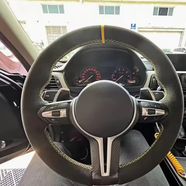 Custom Car Steering Wheel Braid Cover 100% Fit For BMW M Sport F06 F10 F15 F16 F20 F21 F25 F30 F32gt Car Products Steering Wrap
