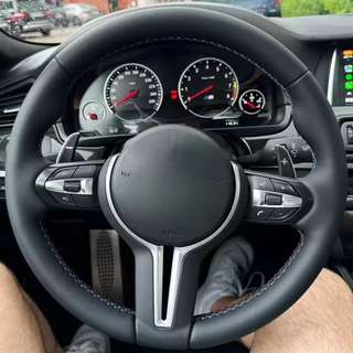 Custom Car Steering Wheel Braid Cover Soft 100% Fit For BMW M Sport F87 M2 F80 M3 F82 M4 M5 F12 F13 Car Products Steering Wrap
