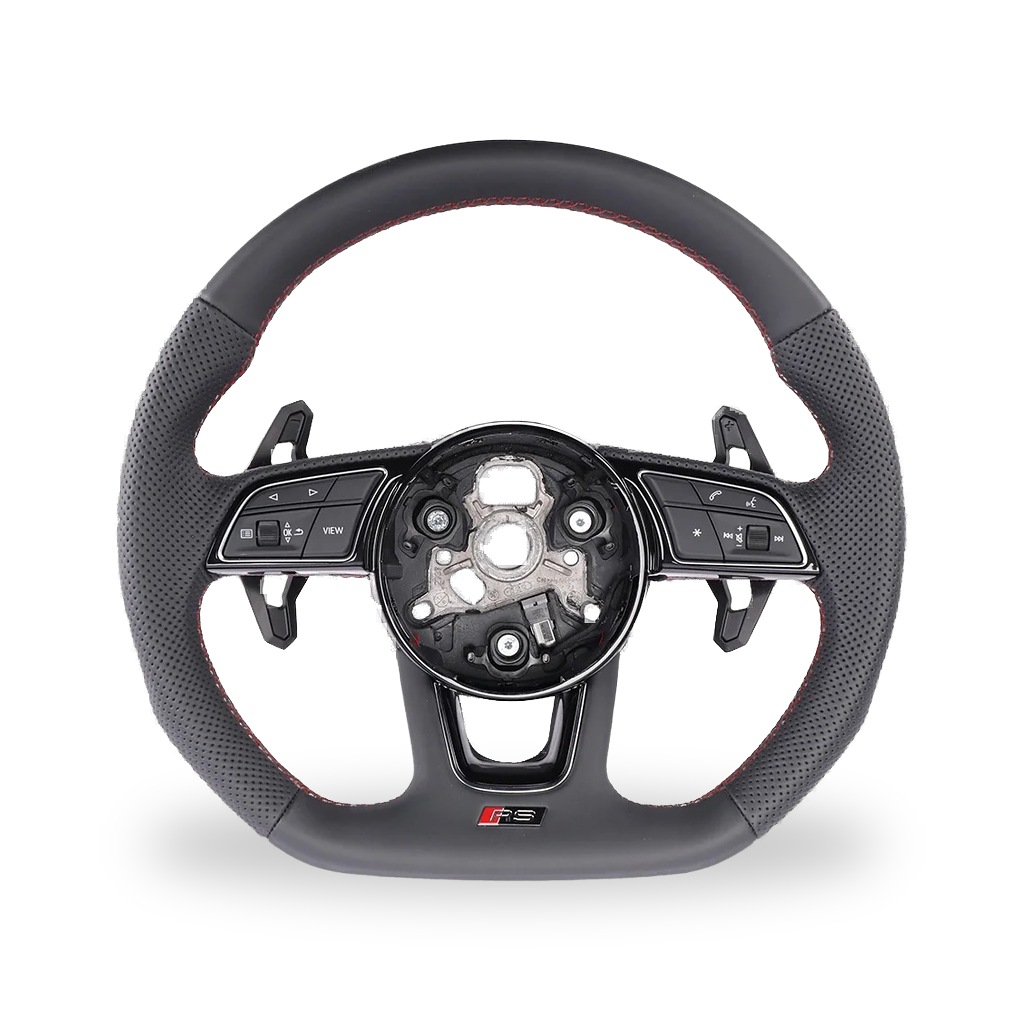 Rs Style Sport Car Steering Wheel Perforated Leather For Audi A3 A4 A5 A6 A7 A8 Q3 Q5 Q7 Q8 S Rs Series Cus