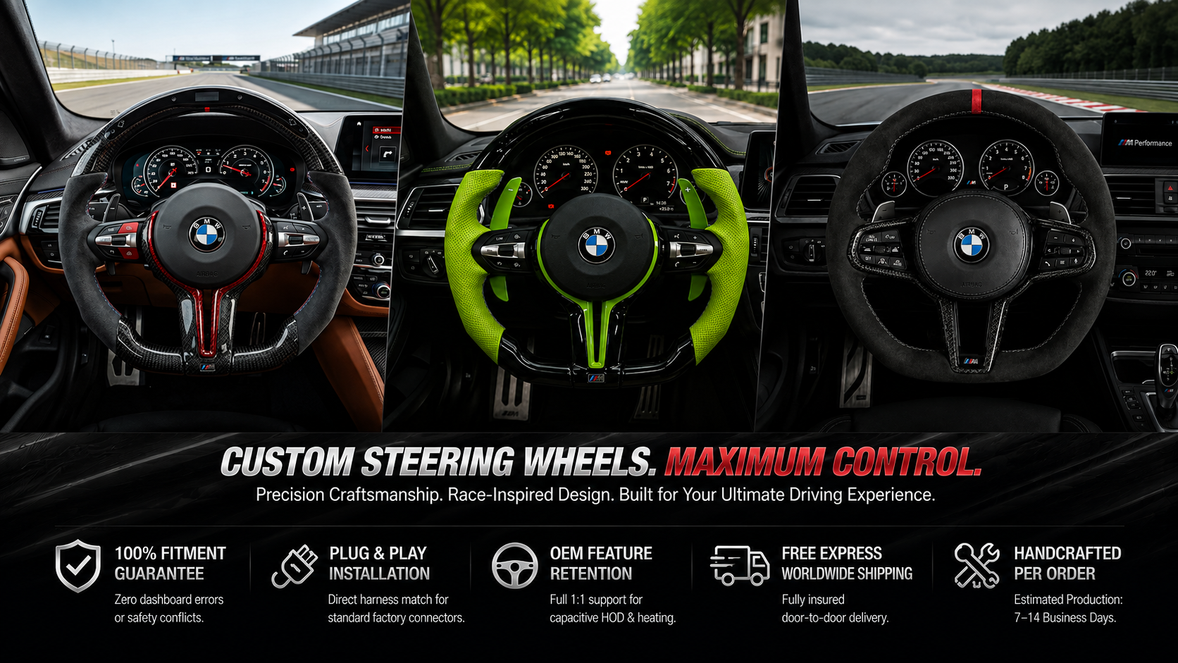 The Ultimate BMW F30 M Sport Steering Wheel Upgrade Guide (2026): Carbon Fiber, Compatibility & Custom Options