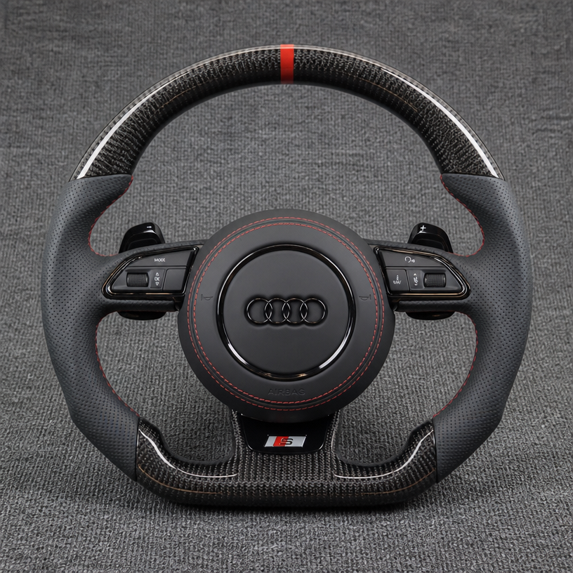 Audi A8 D2 D3 D4 D5 1994-2026 Custom Real Carbon Fiber Steering Wheel 1994-2026 - YINGGEN