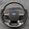 Customized Flat Bottomed Carbon Fiber Alcantara Steering Wheel for Ford Focus