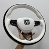 Leather Steering Wheel for Honda Accord CR-V Civic with Leather Airbag Cover