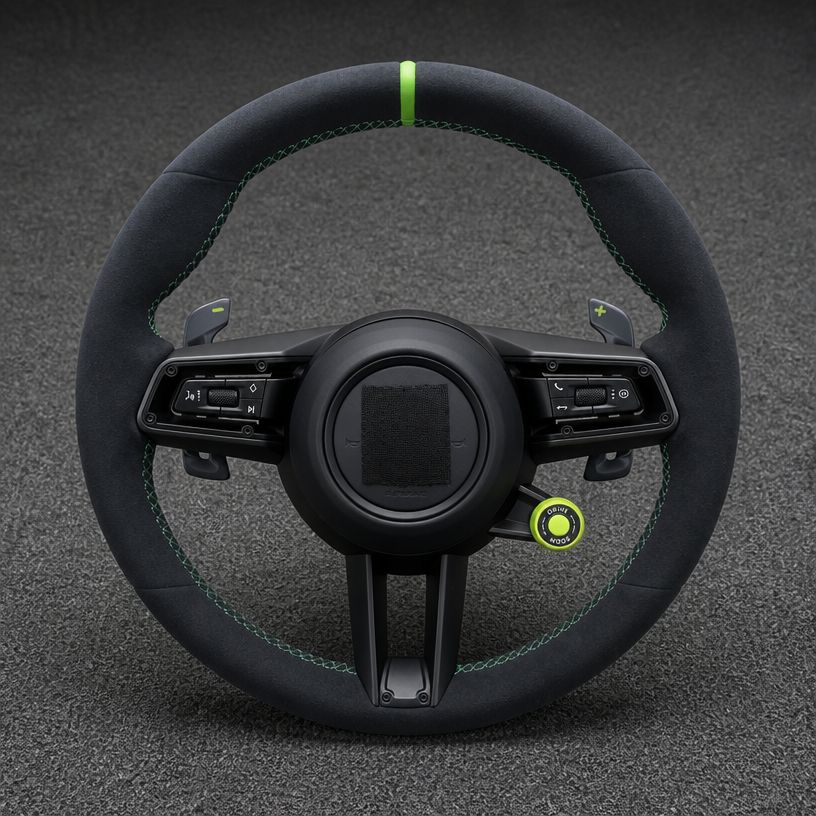 Custom Porsche 911 992 Series Real Carbon Fiber Steering Wheel 2004-2026 - YINGGEN