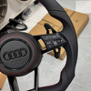 Interior display of installed steering wheel