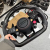 LED Gloss Carbon Fiber Steering Wheel for Audi R8 Q3 Q5 Q7 A3 A4 A6