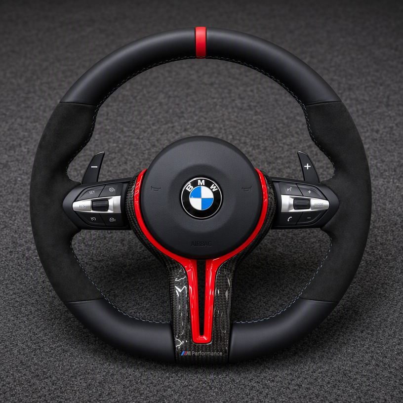 For BMW 2 Series M2 F22 F23 F44 F45 M2 F87 2016–2019 Custom Genuine Carbon Fiber Steering Wheel-YINGGENE