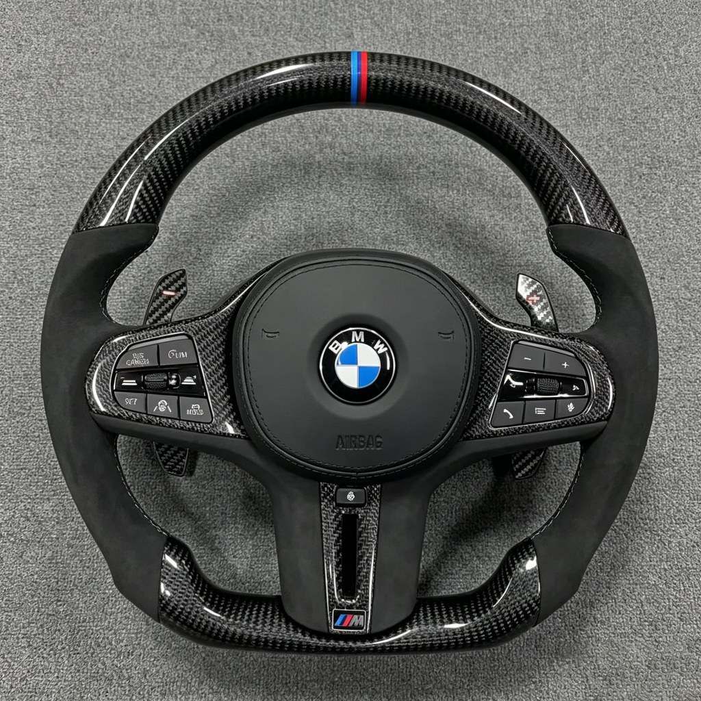 BMW Real Carbon Fiber Modified Steering Wheel 4 Series M4 G22 G23 G26 G82 G83 (2019-025)-YINGGEN