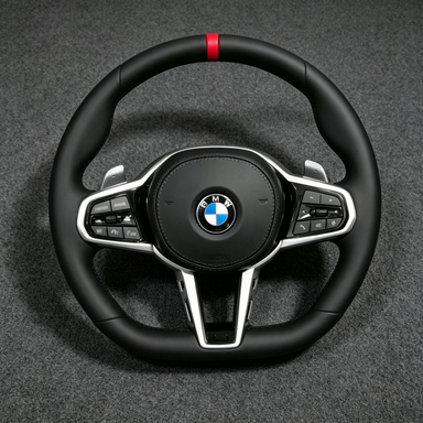 Custom BMW Nappa Genuine Leather Steering Wheel 5 Series M5 G30 G31 G38 G32 2019 - 2025 - YINGGENE