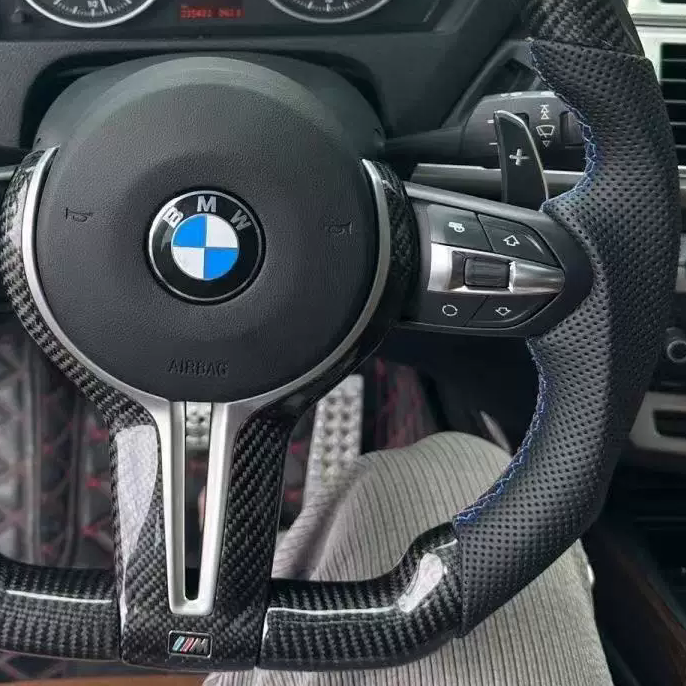 True Carbon Fiber F10 F11 F18 F01 F02 F03 F91 F92 F93 BMW Steering Wheel