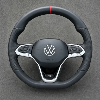 Volkswagen Golf 8 MQB Evo GTI 2019-2026 Golf R Custom Nappa Genuine Leather Steering Wheel -YINGGEN