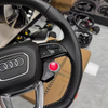 Rear installation base structure of steering wheel